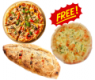 bogof pizzas,garlic breads & calzones